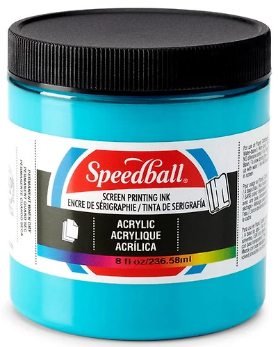 Encre sérigraphie - bleu paon - 8oz