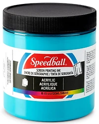 Encre sérigraphie - bleu paon - 8oz