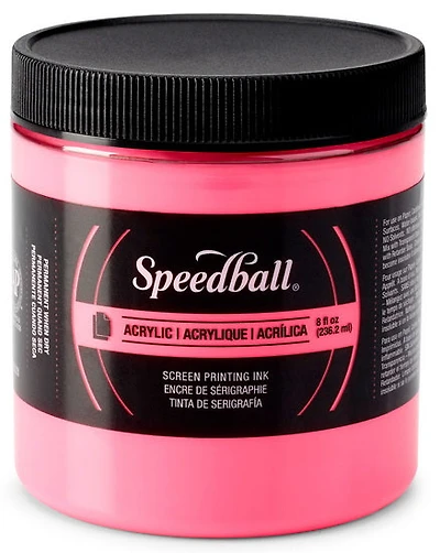 Encre sérigraphie - rose fluo - 8oz