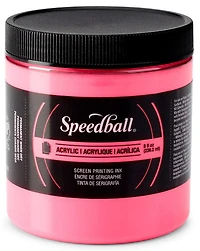 Encre sérigraphie - rose fluo - 8oz