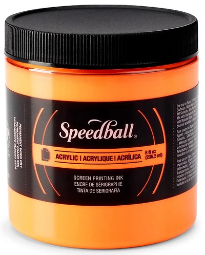 Encre sérigraphie - orange fluo - 8oz