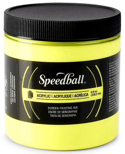 Encre sérigraphie - jaune fluo - 8oz
