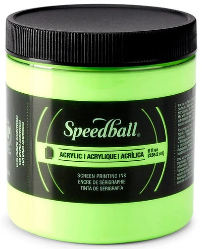 Encre sérigraphie - vert lime fluo - 8oz
