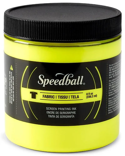 Encre sérigraphie - textile - jaune fluo - 8oz