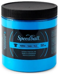Encre sérigraphie - textile - bleu fluo - 8oz