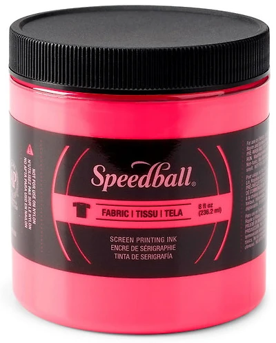 Encre sérigraphie - textile - rose fluo - 8oz