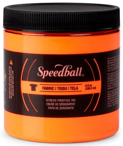 Encre sérigraphie - textile - orange fluo - 8oz