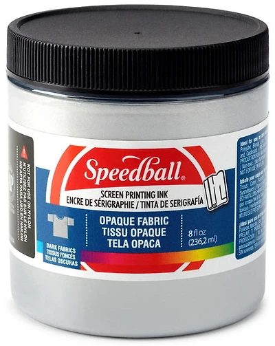 Encre sérigraphie - textile - argent - 8oz