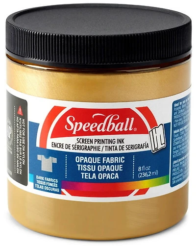 Encre sérigraphie - textile - or - 8oz