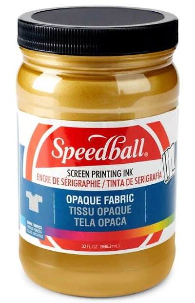 Encre sérigraphie - textile opaque - or - 32oz