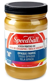 Encre sérigraphie - textile opaque - or - 32oz