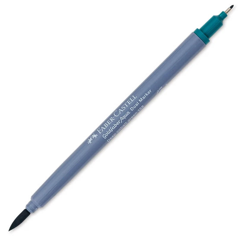 Marqueur double pointe goldfaber aqua vert cobalt profond