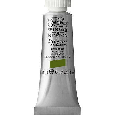 Gouache designer - 14ml - vert olive - s2