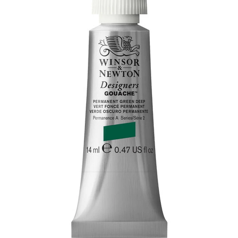 Gouache designer - 14ml - vert foncé permanent - s2