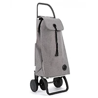 Chariot 4 roues tweed gris