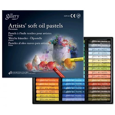 Ens.48 pastels à l'huile tendres