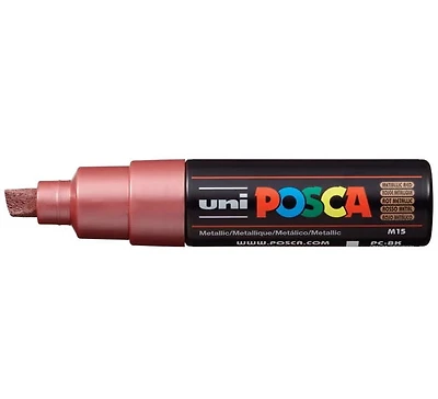 Marqueur posca biseau pc-8k rouge métallique