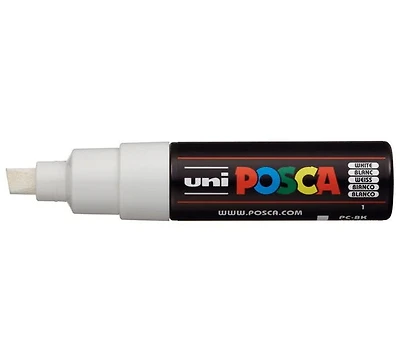 Marqueur posca biseau pc-8k blanc