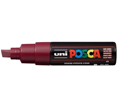 Marqueur posca biseau pc-8k vin rouge