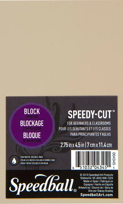 Plaque linogravure speedy cut -2.75x4.5po