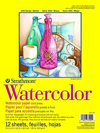 Bloc papier aquarelle - 9x12po (12f)