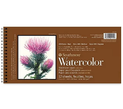 Bloc papier aquarelle - s400 - 6x12in (12f)