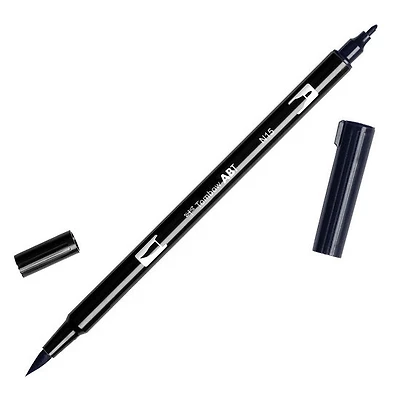 Dual brush pen black centimeter
