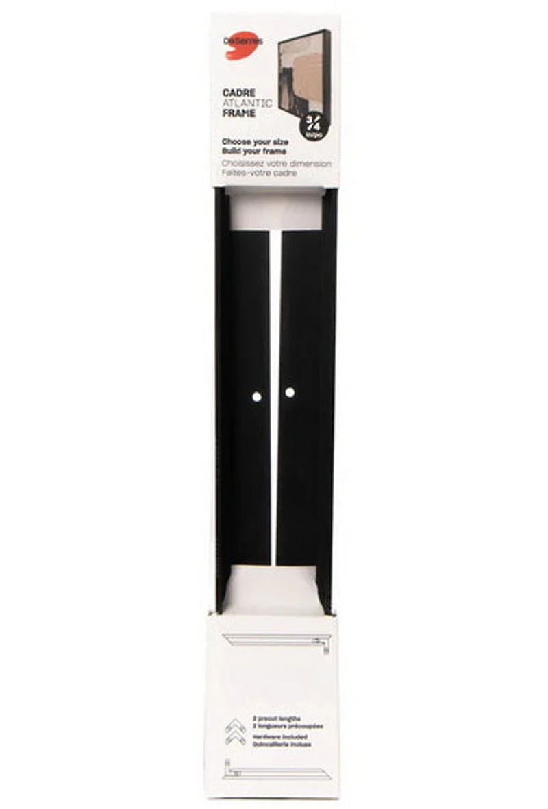 Ens. 2 systèmes moulure toile régulière noir 16po