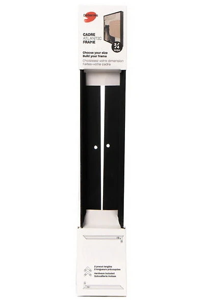 Ens. 2 systèmes moulure toile régulière noir 20po