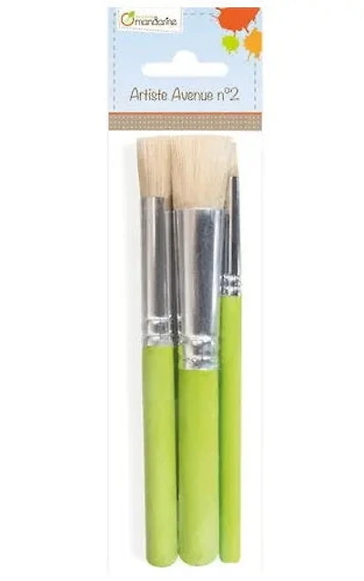 Ens. 3 pinceaux à pochoir