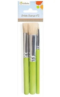 Ens. 3 pinceaux à pochoir