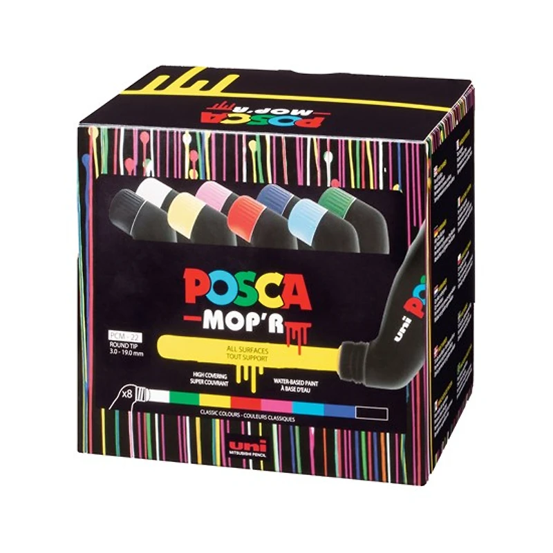 Ens. 8 marqueurs posca mop'r classiques