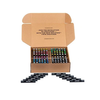 Ens. complet marqueurs sketcher pointe biseautée