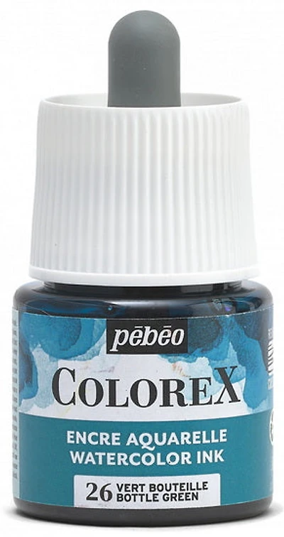 Watercolor ink - colorex - 45ml - bottle green