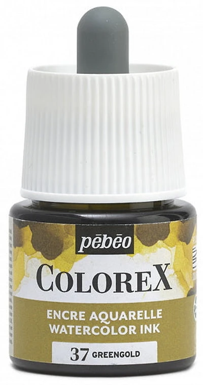 Watercolor ink - colorex - 45ml - green gold