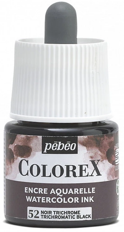 Watercolor ink - colorex - 45ml - trichrome black