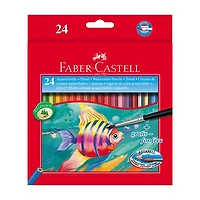 Ens. 24 crayons aquarellables ecopencil