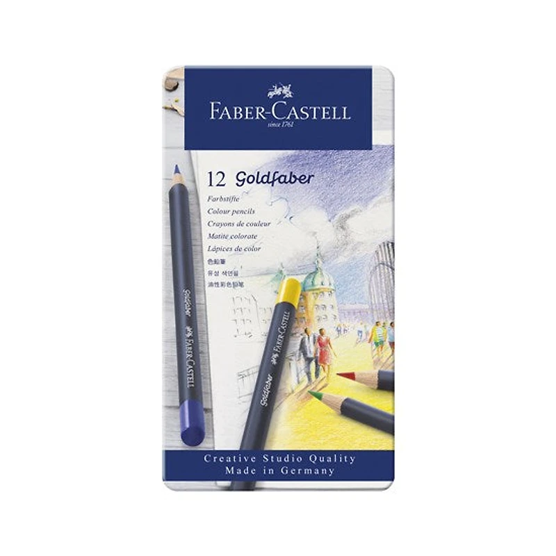 Ens. 12 crayons de couleur goldfaber