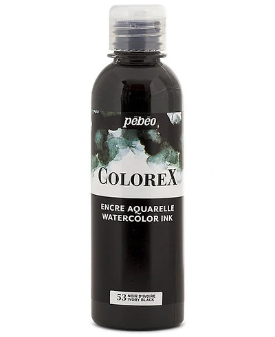 Encre aquarelle - colorex - 250ml - noir d ivoire