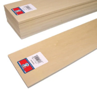 Bois de balsa - 0,25 x 36 x 0,0625 pouces
