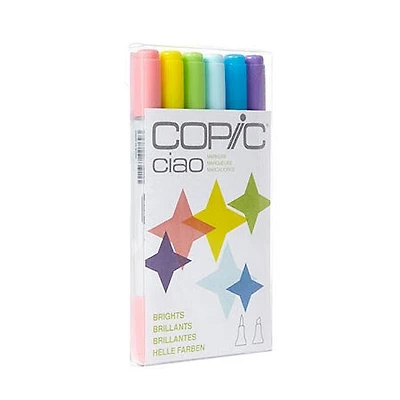 Ens. 6 marqueur copic ciao couleurs vives