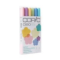 Ens. 6 marqueurs copic ciao couleurs pastels