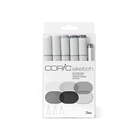 Ens. 6 marqueurs copic sketch tons gris
