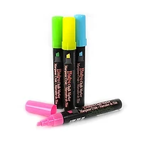 Ens. 4 marqueurs craie - bistro - biseau - fluo