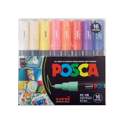 Ens. 16 marqueurs posca pc-1m classiques