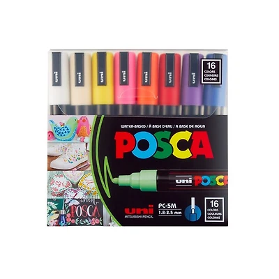 Ens. 16 marqueurs posca pc-5m classiques