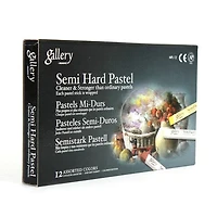 Ens.12 pastels semi-tendres