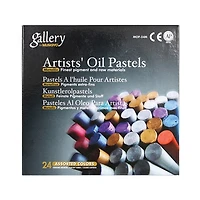 Ens. 24 pastels à l'huile métallisés