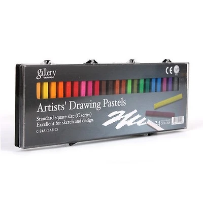 Ens.24 pastels carrés