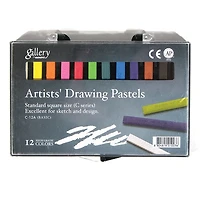 Ens.12 pastels carrés